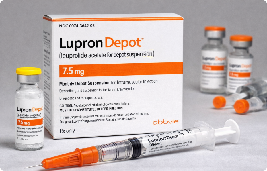 Symbolický ilustrační obraz k tématu blokátorů puberty u dětí, léku Lupron a debatě o dlouhodobých zdravotních rizicích.